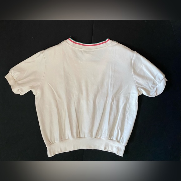 Vtg. 80s teddi brand petite women’s floral embroidery sequins top blouse, PM - Picture 3 of 12